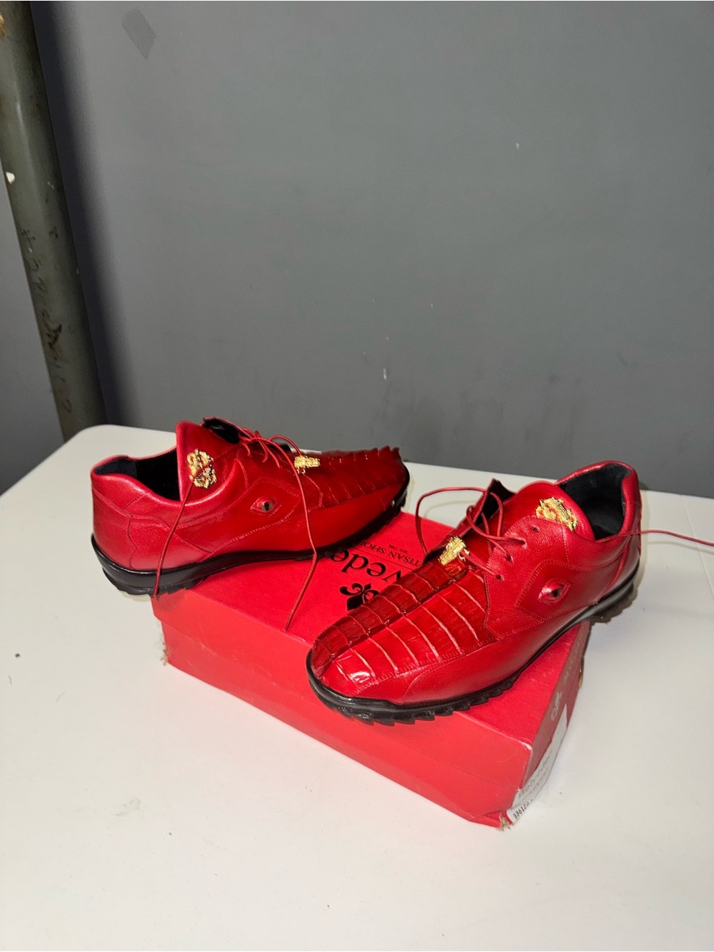 Men's Red Fashion Lace-Up Dress Shoes